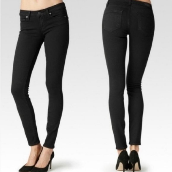 PAIGE Denim - Paige Verdugo Ultra Skinny Black Overdye Jeans Size 33